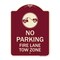 Signmission Fire Lane Tow Zone with Graphic Heavy-Gauge Aluminum Architectural Sign, 24" x 18", BU-1824-23980 A-DES-BU-1824-23980 - alternate 1